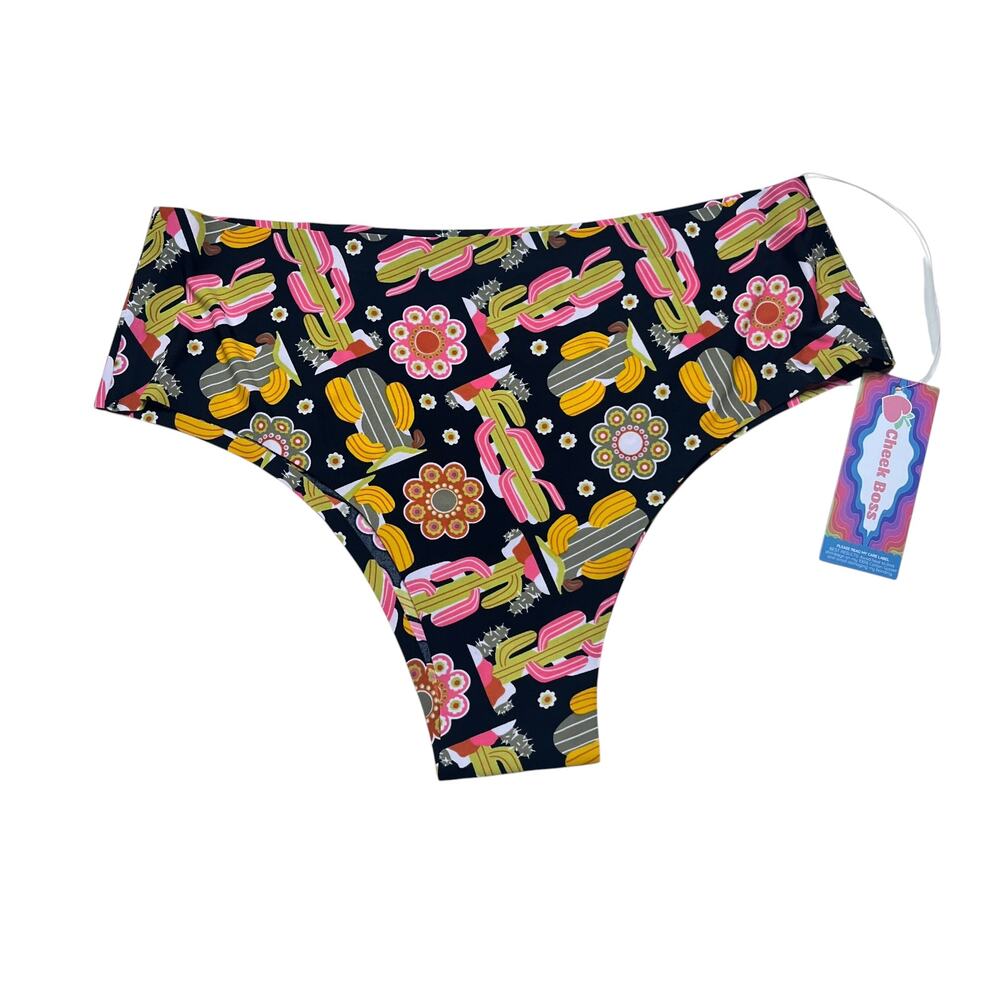 Cheek Boss Cheeky Panty Retro Cactus Size Medium